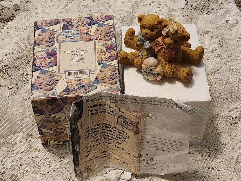 Cherished Teddies You Grow More Dear With Each Passing Year #(contact info removed) P Hillman Enesco With COA