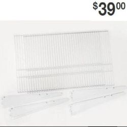 Everbilt 2ft Wire Shelf (2Pk) - Shelving Unit, White 