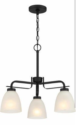 Vintage Semi Flush Ceiling Light/Chandelier, 3-Light