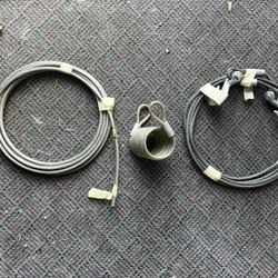 Steel cable within ends