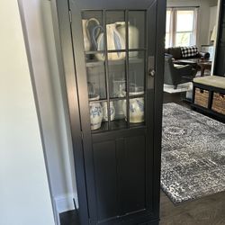 Crate And Barrel Curio Cabinet With Shelving