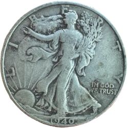 1936, 1939 and 1940 S Walking Liberty Half Dollar 90% Silver