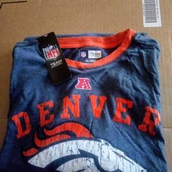 DENVER BRONCOS SHIRT LONG SLEEVE SIZE XL ADULT 