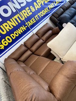 Stylish leather nice Sectional!