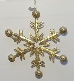 Glittery Gold Jingle Bell Star Wall/Door Decor