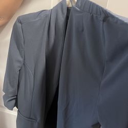 Blue Blazer Pants Set Size Medium 