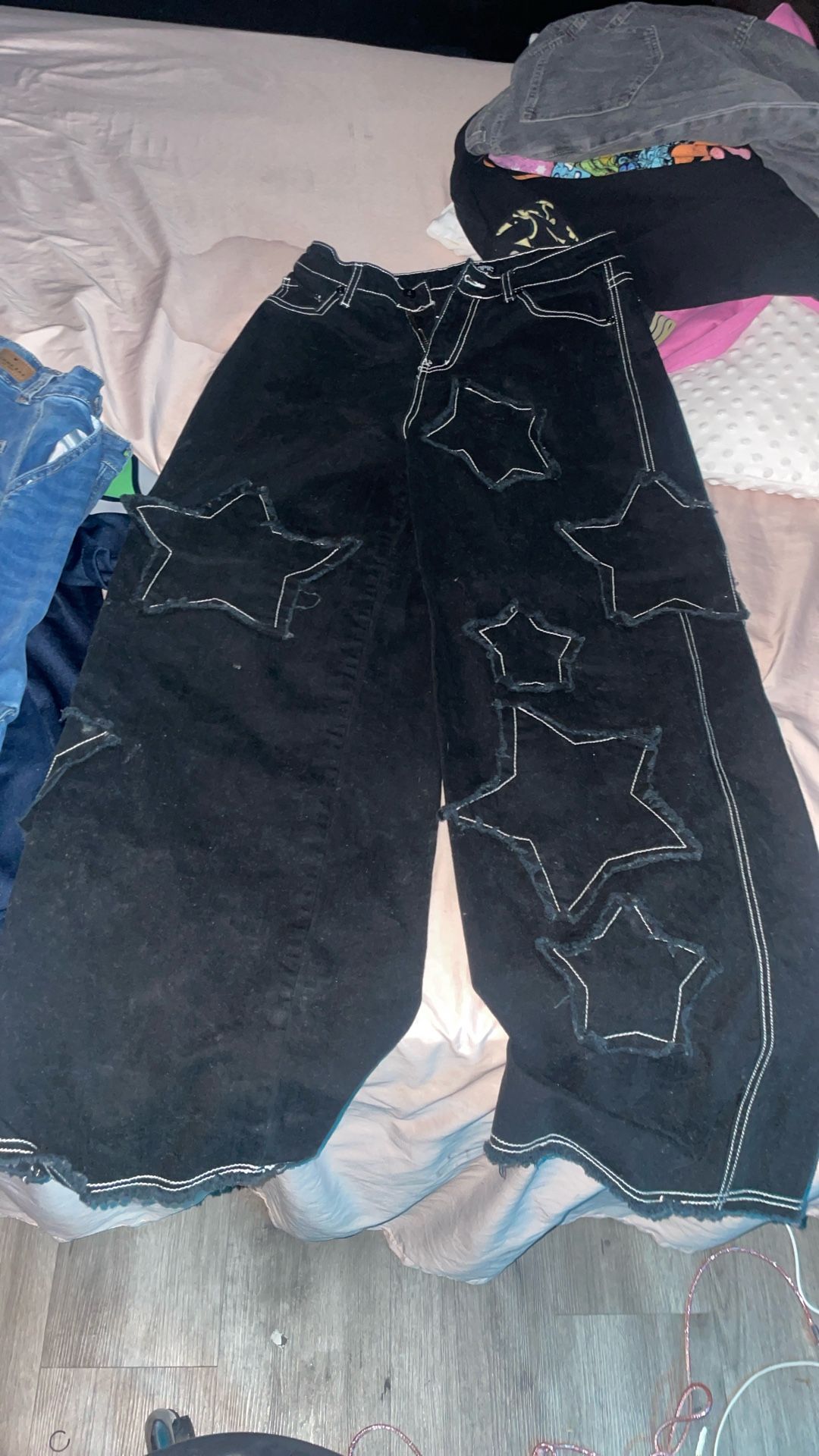 Wide Leg Star Pants