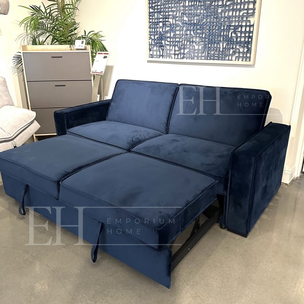 Blue Velvet Sofa Sleeper 