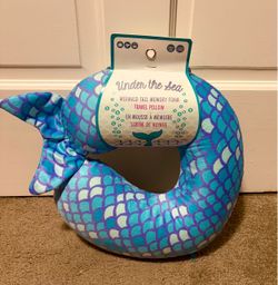 NEW - Under the Sea Mermaid Tail Memory Foam Travel Pillow