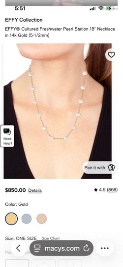 14k gold pearl necklace