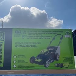 Greenworks Pro Lawn Mower 80votl 21 Inch 