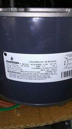 Emerson ac evap..motors..outside unit..