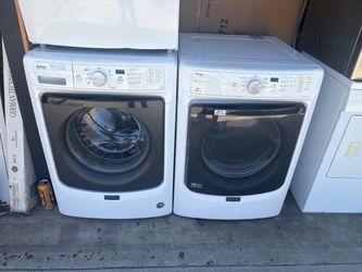 Maytag  Stackable  Washer and gas dryer  Excellent working condition  Heavy duty  Commercial quality  W27 D31.5 H76 Washer 4.5 cu ft Dryer 7.4 cu ft 3