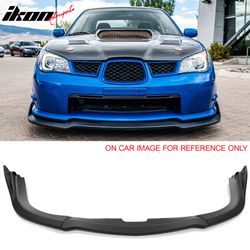 Fits 2006-2007 Subaru Impreza WRX/WRX STI CS2 Style Front Bumper Lip Matte Black 3PCS