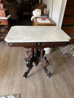 Decorative Marble Top Hall Table