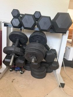 Dumbbell Set with Rack - Home Gym
