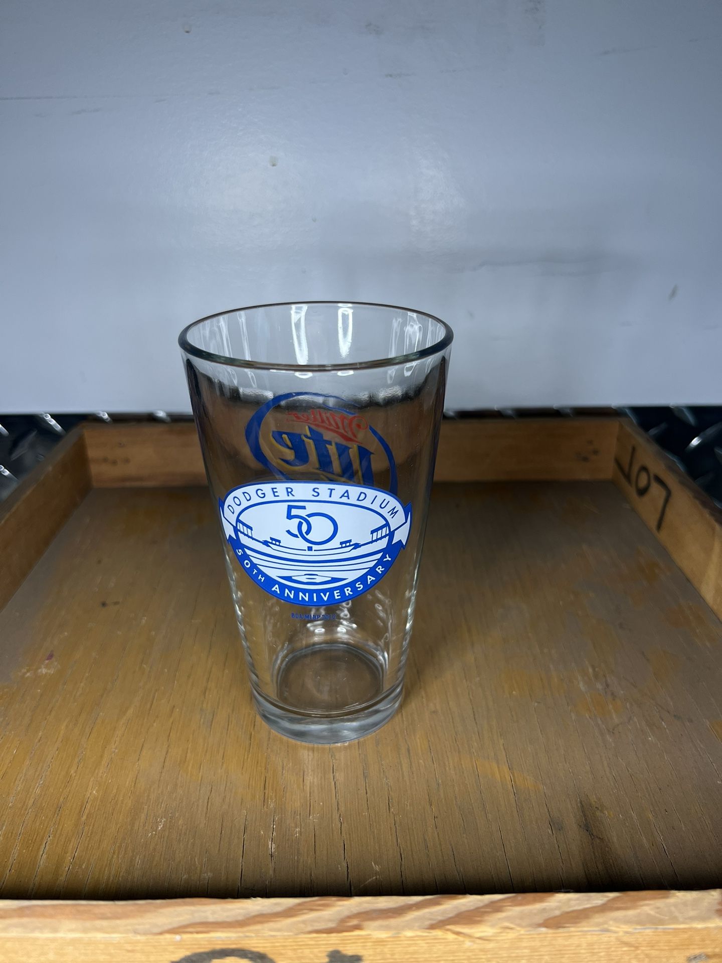 Los Angeles Dodgers Stadium 50th Anniversary Miller Lite Beer Glass