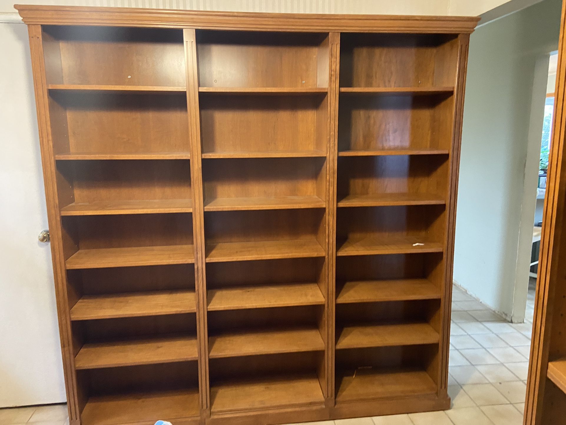 Custom Designed Solid Wood Bookshelves 
