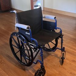 NEW Wheelchair, Wheelchair W/ Flip Back Desk Arms, Swing Away Footrests, 20" Seat !