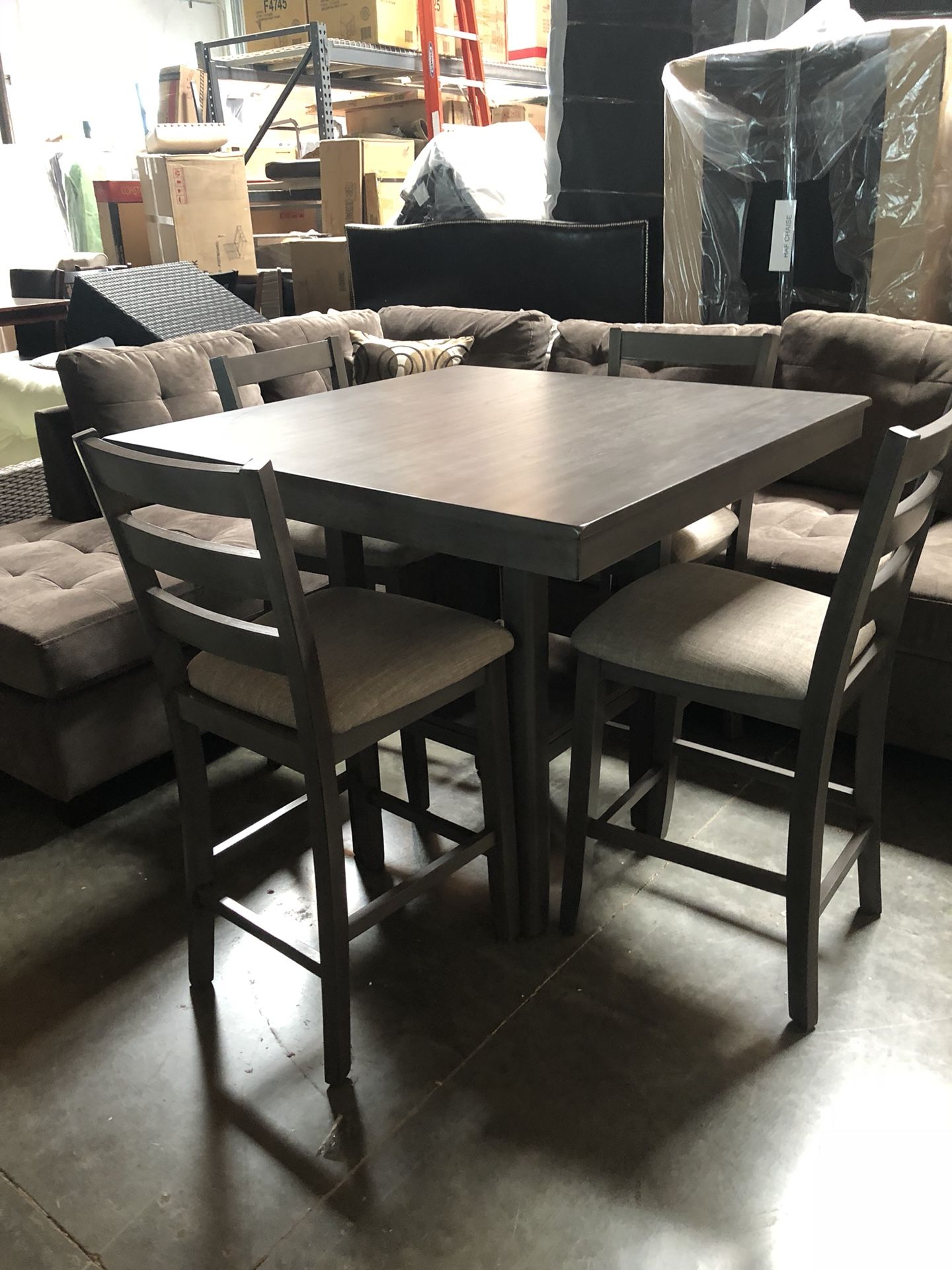 Brand new grey pub table
