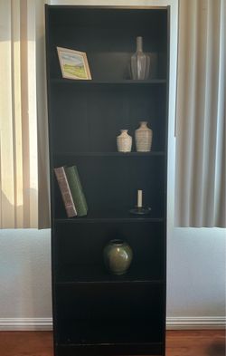 Wooden Black Bookcase / Storage Shelf