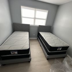 Brand New Twin Bed Frame With Mattress And Box Spring For Only $299 🚨Ready For Delivery 🚛