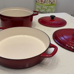 Enameled Cast Iron Dutch Oven and braiser