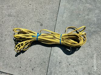100 ft Flat Yellow Extension Cord Heavy Duty