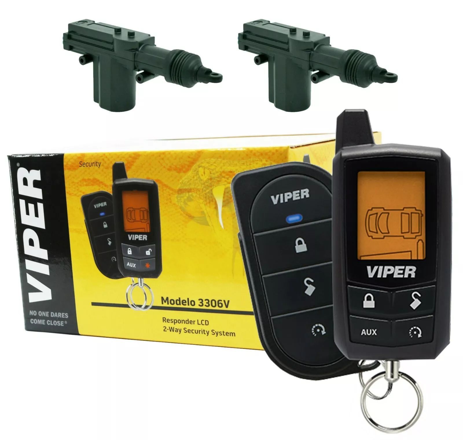 Viper 3305V Responder LCD 2-Way Car Security System + 2x Universal Door Locks