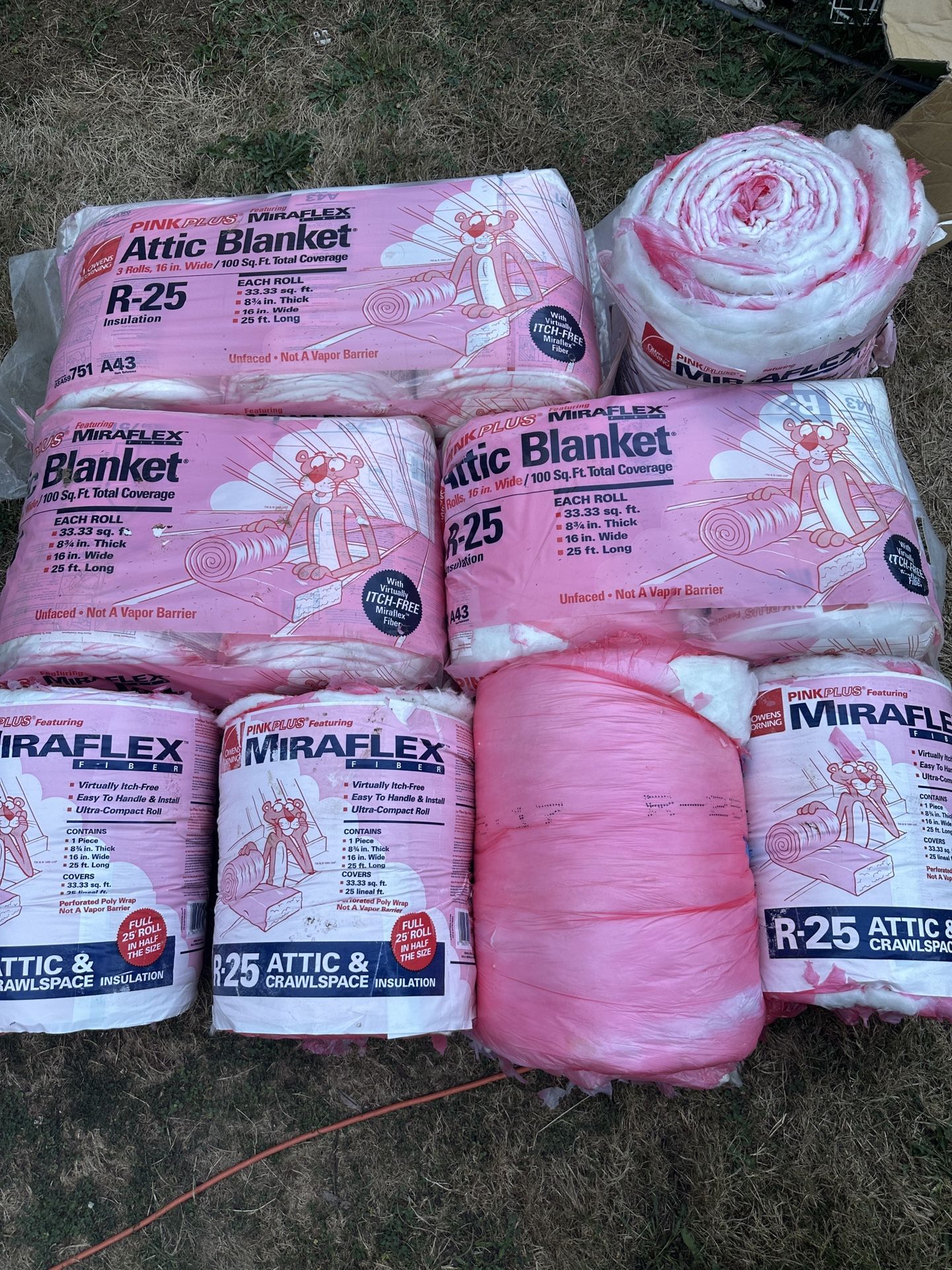Owens Corning PINKPLUS™ Miraflex™ R-25 Attic Blanket Insulation