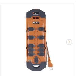 RIDGID 10 ft. Cord 10-Outlet, 2.4 Amp USB-A, 15-Watt USB-C, 4200J Surge Protector