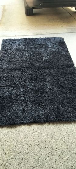 Black Shag Area Rug brand new 6X4