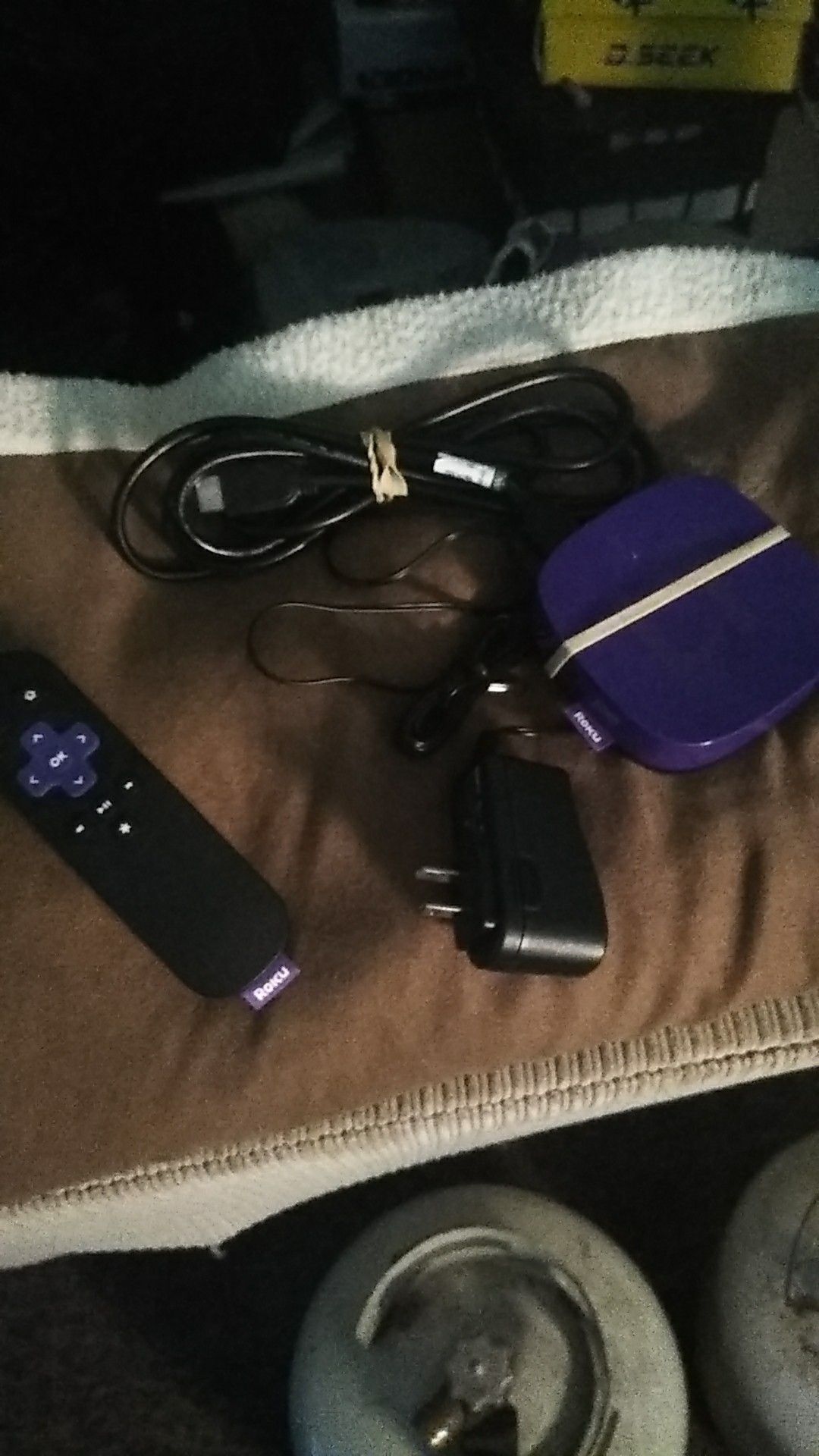 Roku with remote and cords