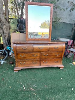 Dresser with mirror