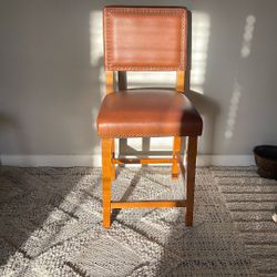 Caramel Leather Counter stool 