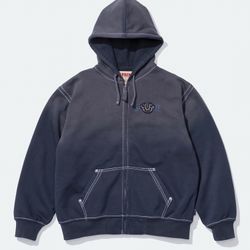 Supreme x True Religion Zip Up Hooded Sweatshirt - Navy Blue size XL