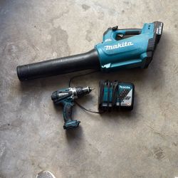 Makita Blower Charger And Hammer Drill