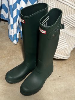 Green Hunter Rain Boots - Women’s US Size 9