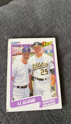 Mark McGuire Ana Don Mattingly Fleer Baseball Card