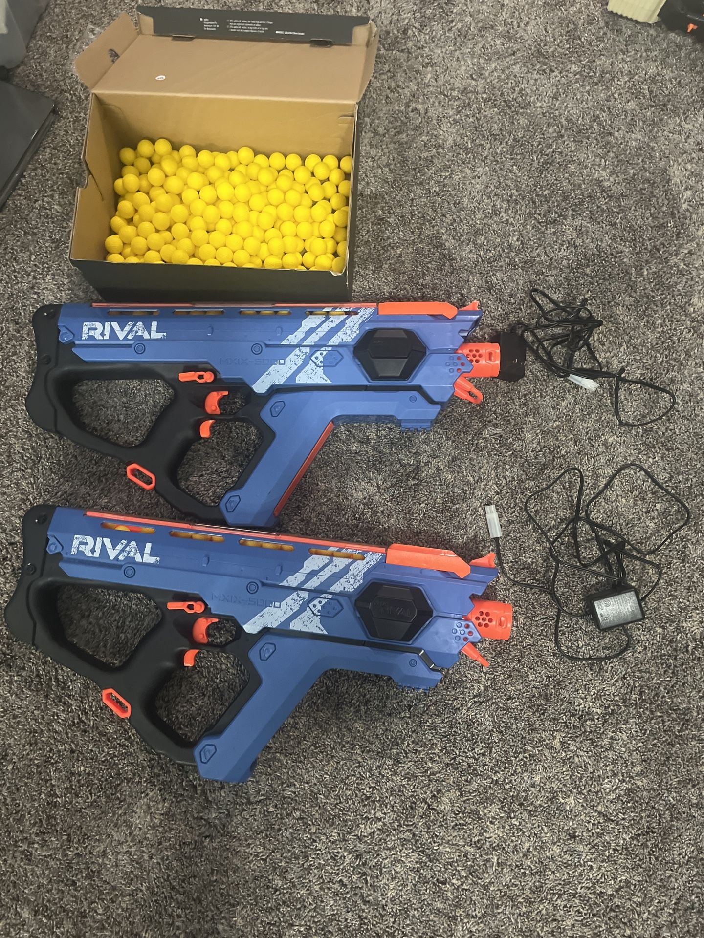2 Nerf Perses Mxix-5000 Rival full auto ball blasters