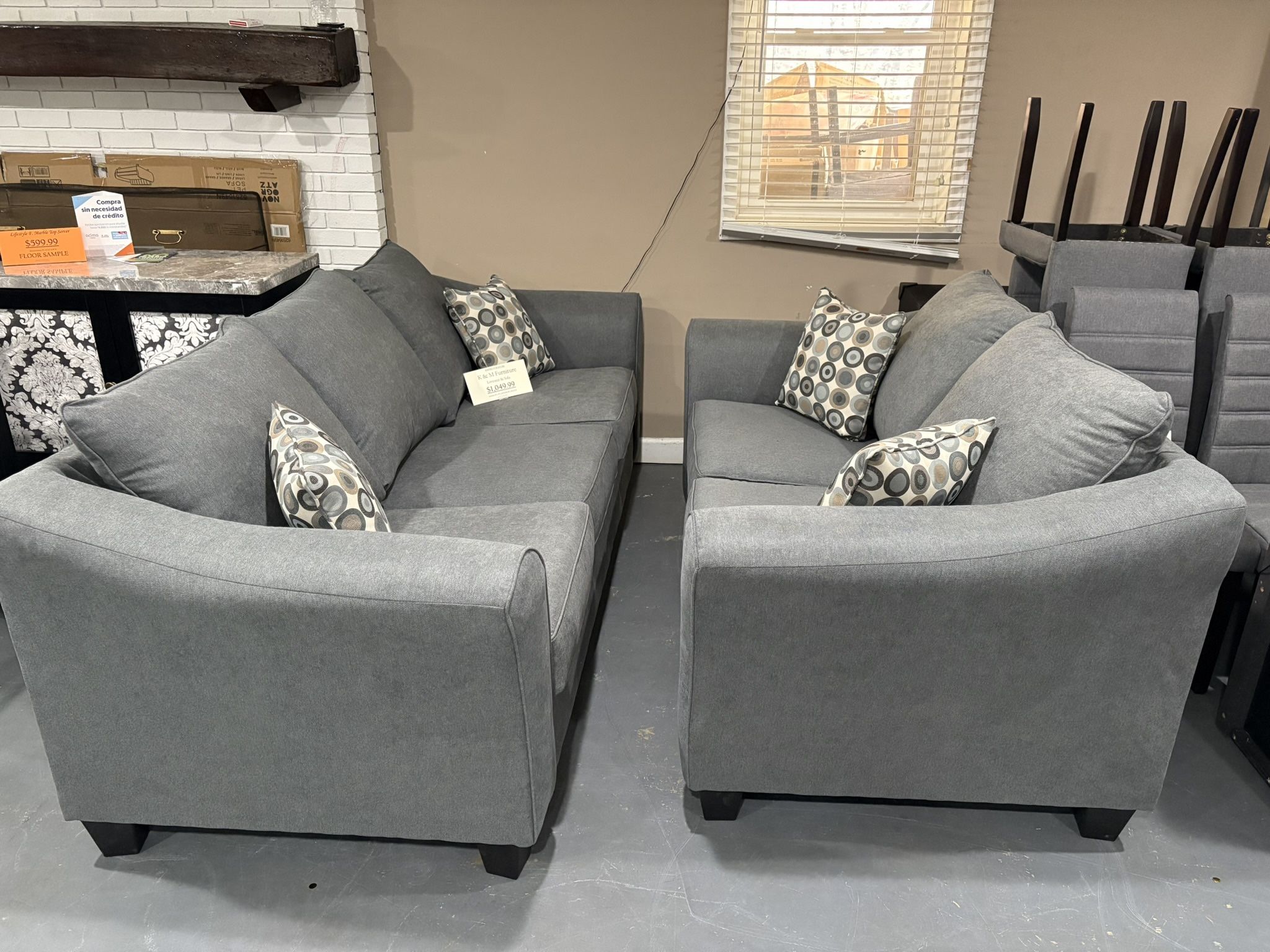 New Sofa & Loveseat Set