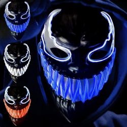 NEW LED Halloween Mask - Purge - Venom - Spiderman 