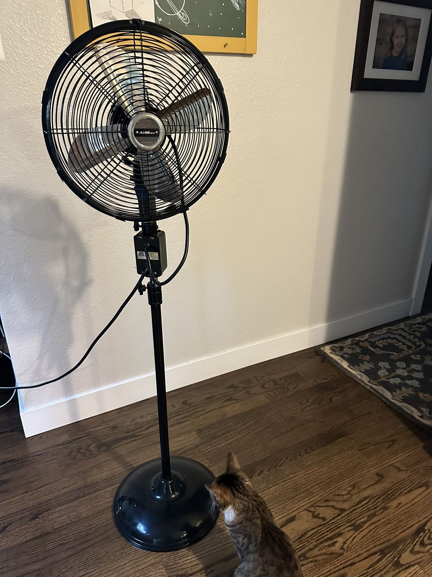 Restoration Hardware Allaire No. 12 Oscillating Fan Black 3 Speed Rare Runs Great