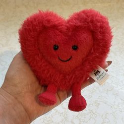 JELLYCAT LONDON RETIRED 2025 VALENTINES SMALL FLUFFY AMUSEABLES BEATIE HEART