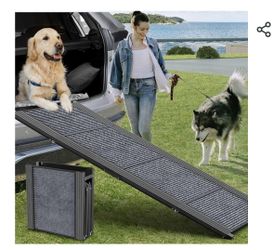 Dog Ramp for Car 63" Long & 17" Wide Portable with Non-Slip Rug