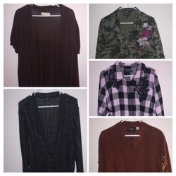 Plus Size Woman's Tops &Jackets. Lane Bryant, Torrid And Bob Marley 