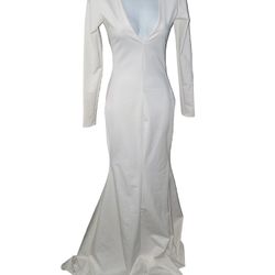 Custom Made White Mermaid Dress 