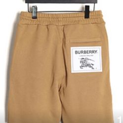 Burberry Camel Fleece Shorts – Logo Patch – Size L