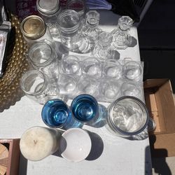 Candle holders, Mason Jars