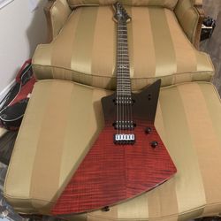 🌟 2017 Chapman V1 Ghost Fret Explorer in Black and Blood Fade! 🌟